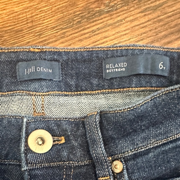 J. Jill Relaxed Boyfriend Jeans in Deep Blue - Picture 2 of 3